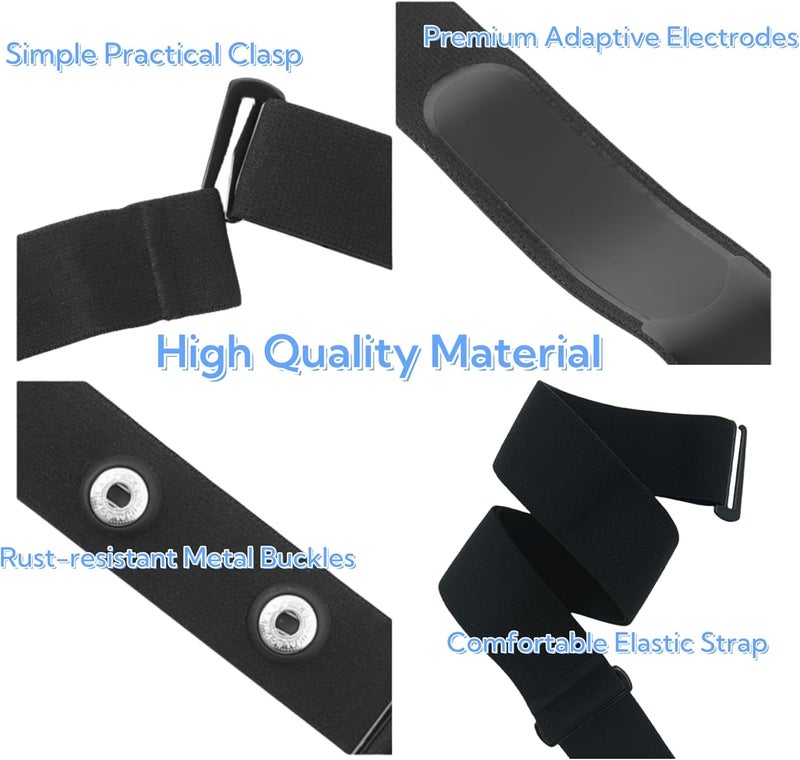 FUREHON Polar H10 Replacement Chest Strap, Adjustable Heart Rate Monitor Strap Compatible with Polar H9/H7, Garmin, Wahoo TICKR, Coospo & More - Comfortable, Anti-Slip HR Strap for Fitness Training - Image 2